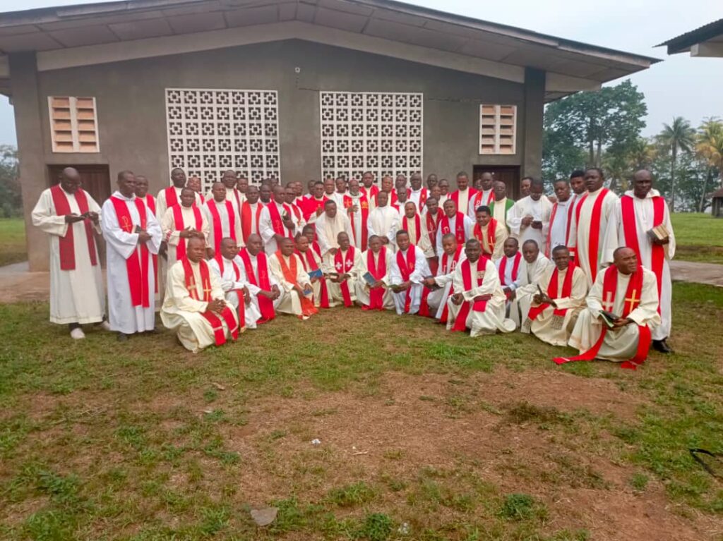 Fin de la retraite sacerdotale annuelle 2024 à iyonda au centre motema moko.